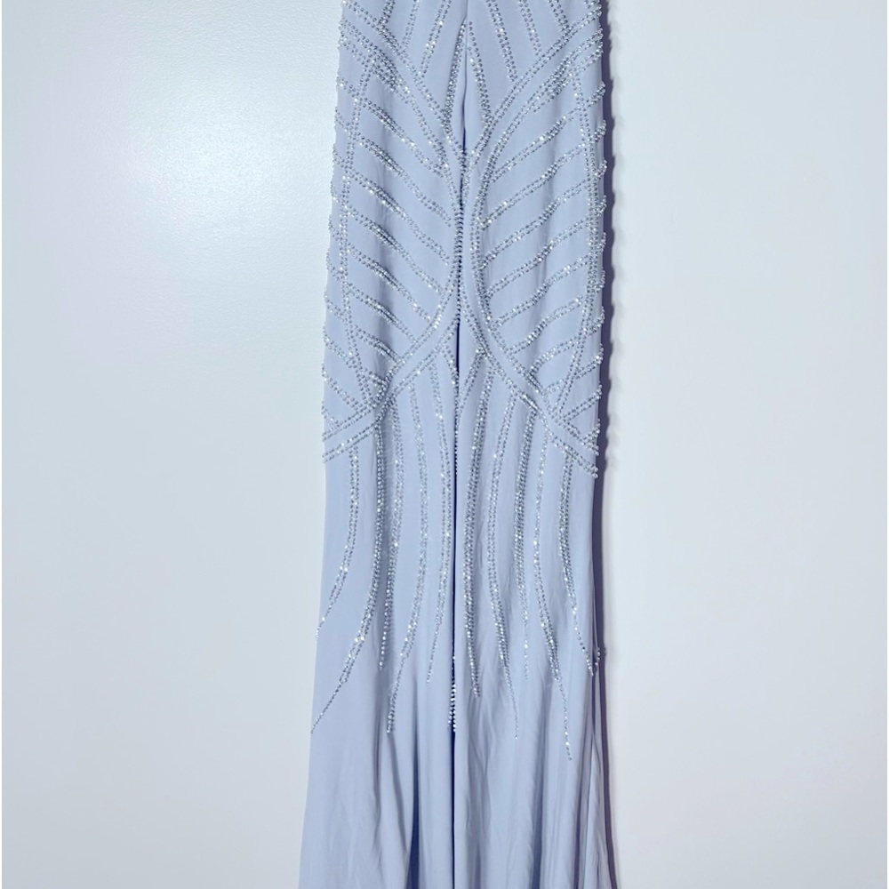 AQUA Embellished Column Gown - 100% Exclusive silver size 4 New - Picture 12 of 16